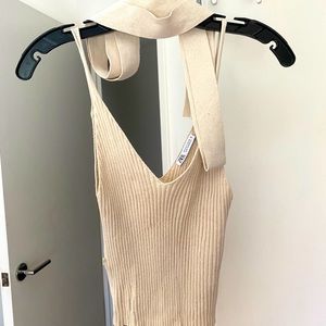 Zara Knit Tank W/Belt SMALL